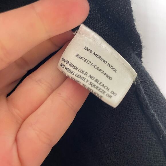 Eileen Fisher Black Cardigan Sweater womens size small lightweight open front - Picture 3 of 5